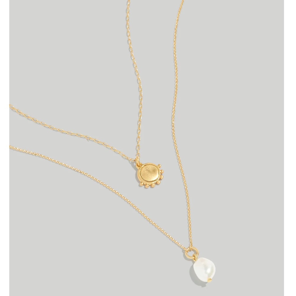 Madewell Two-Piece Freshwater Pearl Necklace Set